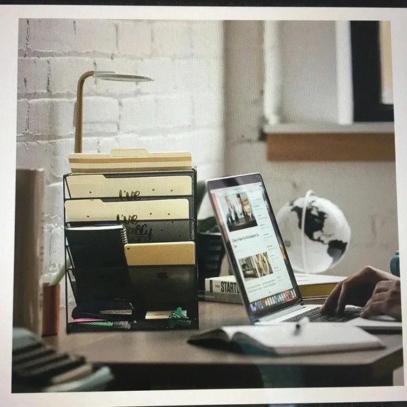 Hanging File Organizer & Paper Clip Holder & Clips - Picture 5 of 5